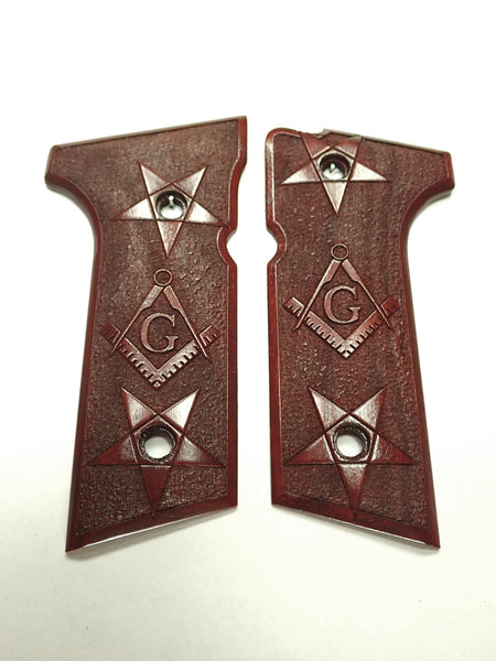 Rosewood Masonic Beretta 92x, Vertec, M9A3 Grips