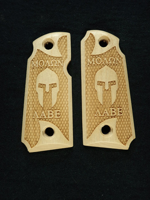 Maple Molon Labe Spartan #1 Kimber Micro 380 Grips X