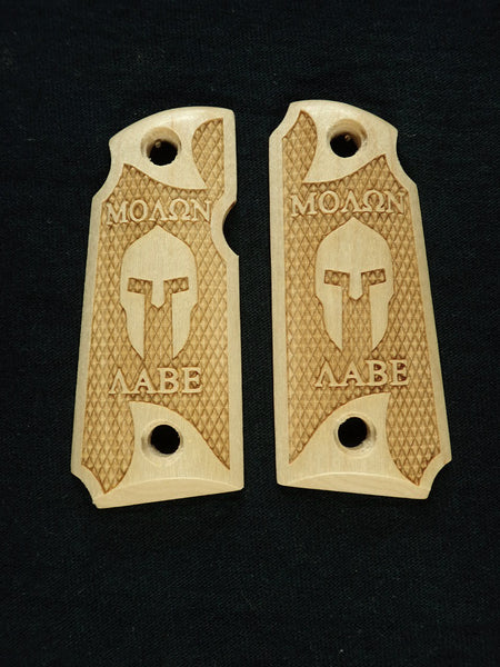 --Maple Molon Labe Spartan Kimber Micro 380 Grips