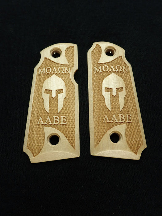 Maple Molon Labe Spartan #1 Kimber Micro 380 Grips X