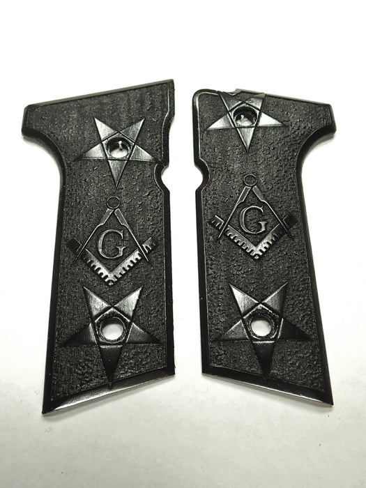 Ebony Masonic Beretta 92x, Vertec, M9A3 Grips X