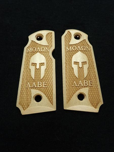 --Maple Molon Labe Spartan Kimber Micro 380 Grips