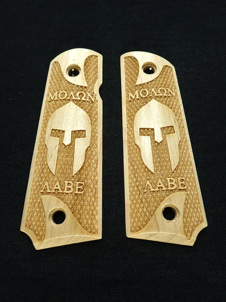 Maple Molon Labe Spartan #1 Grips Compatible/Replacement for Browning 1911-22 1911-380