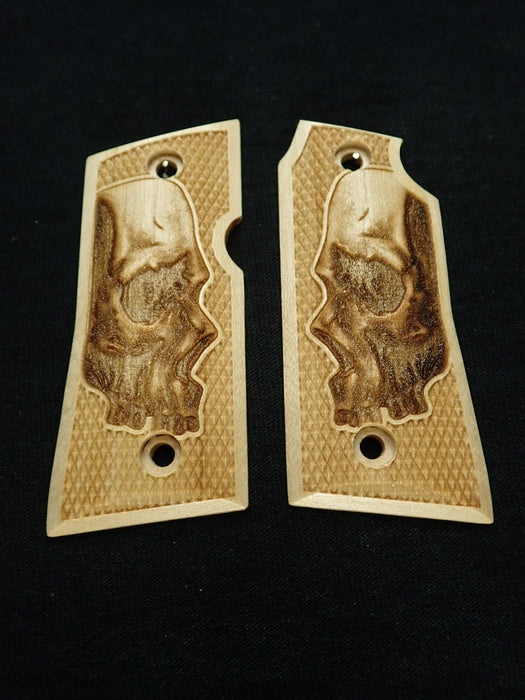 Maple Skull Colt Mustang Pocketlite Grips X
