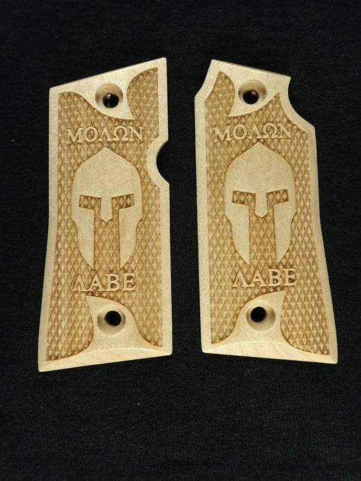 Maple Molon Labe Spartan #1 Colt Mustang Pocketlite Grips X