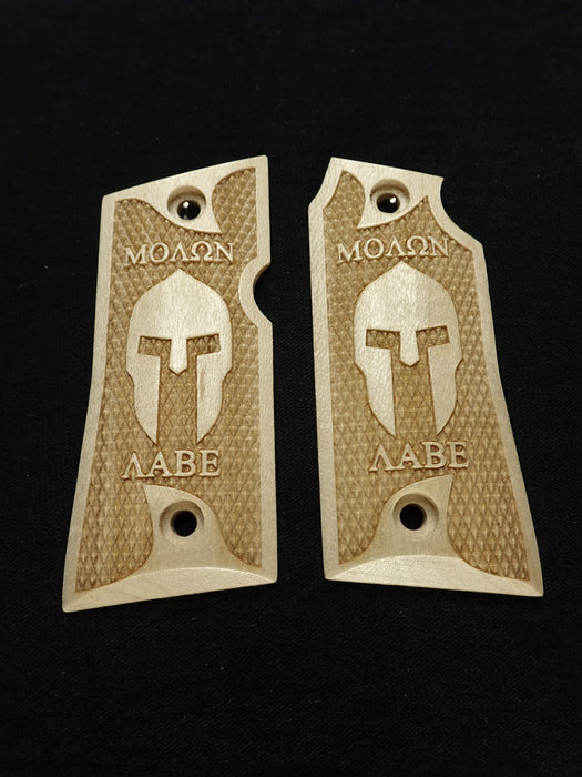 Maple Molon Labe Spartan #1 Colt Mustang Pocketlite Grips X