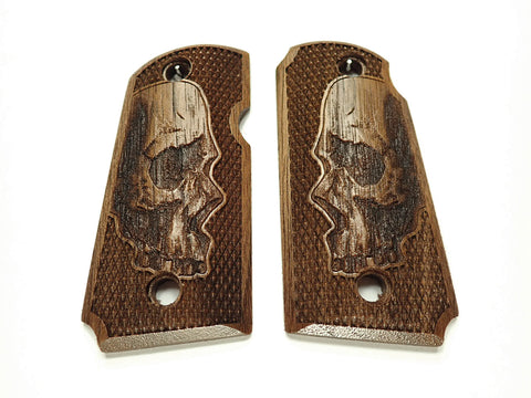 Walnut Skull Kimber Micro 9 Grips