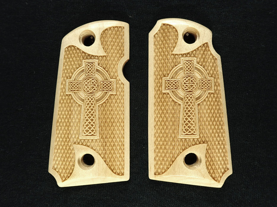 Maple Celtic Cross Kimber Micro 9 Grips