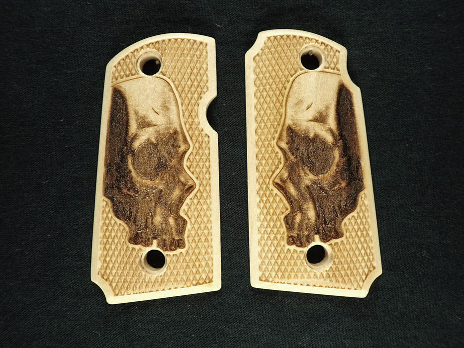 Maple Skull Kimber Micro 9 Grips