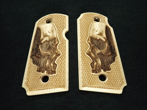 Maple Skull Kimber Micro 9 Grips