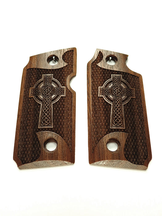 Walnut Celtic Cross #1 Sig Sauer P238 Grips
