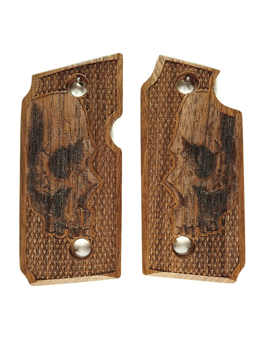 Walnut Skull Sig Sauer P238 Grips