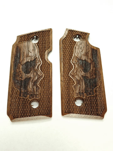 Walnut Skull Sig Sauer P238 Grips