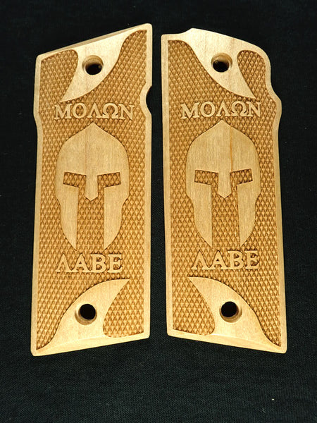 --Maple Molon Labe Spartan Coonan .357 Grips