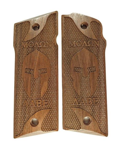 Walnut Molon Labe Spartan #1 Coonan .357 Grips