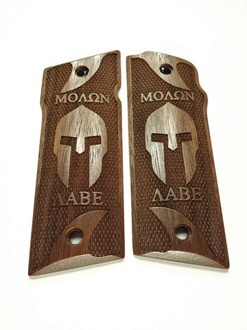 Walnut Molon Labe Spartan #1 Coonan .357 Grips