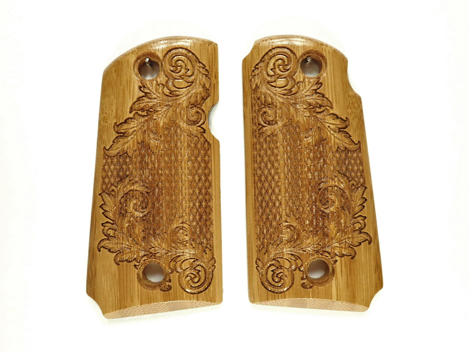 Bamboo Floral Checkered Kimber Micro 9 Grips