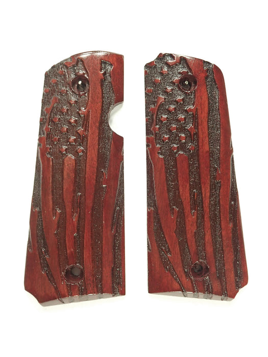 Rosewood American Flag Rock Island 380 1911 Grips X