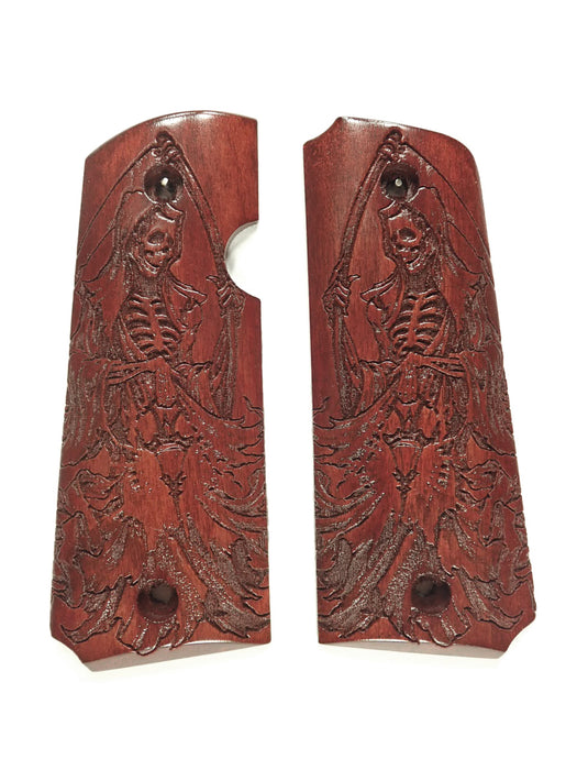 Rosewood Grim Reaper Rock Island 380 1911 Grips X