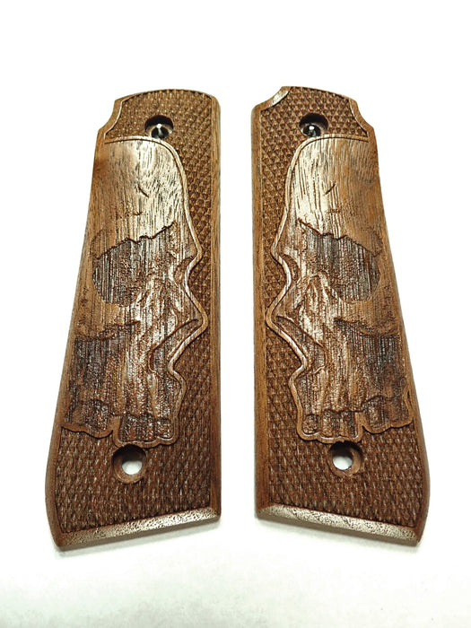 Walnut Skull Ruger Mark IV 22/45 Grips X