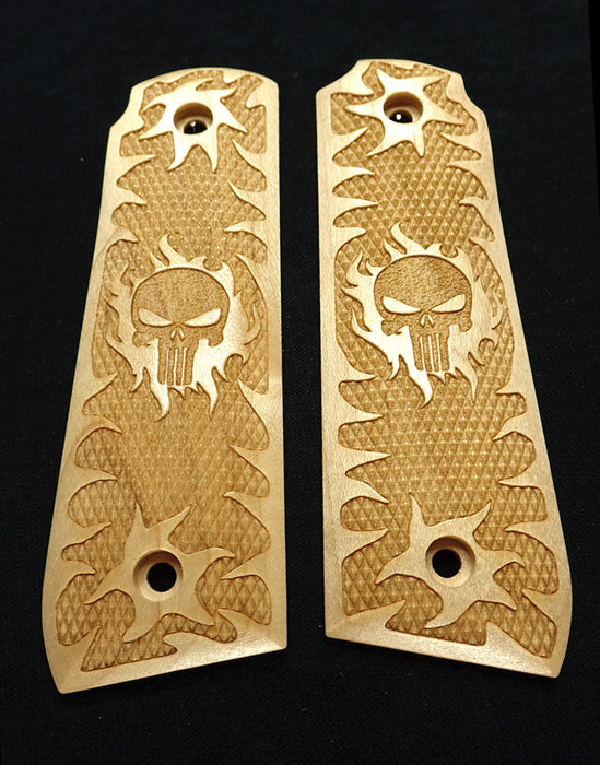 Maple Punisher #1 Ruger Mark IV 22/45 Grips X
