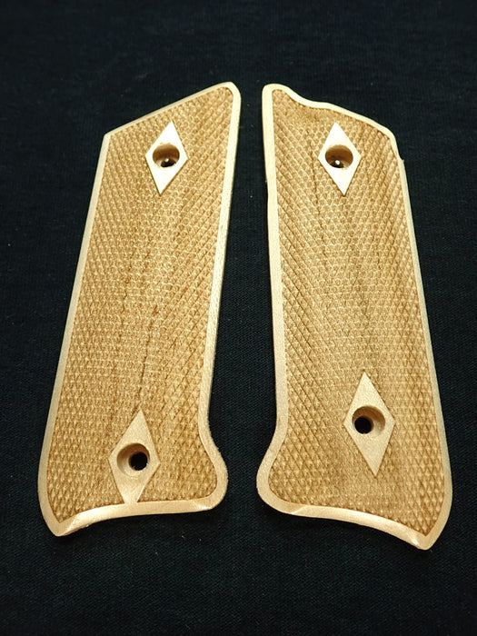Maple Double Diamond Checkered Ruger Mark II/III Grips X