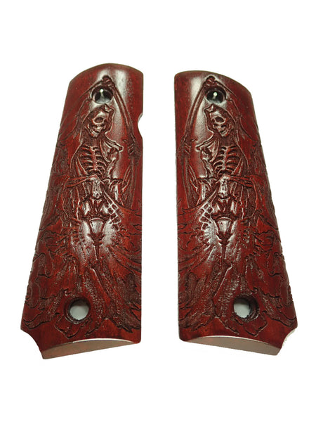Rosewood Grim Reaper Grips Compatible/Replacement for Browning 1911-22 1911-380 Grips