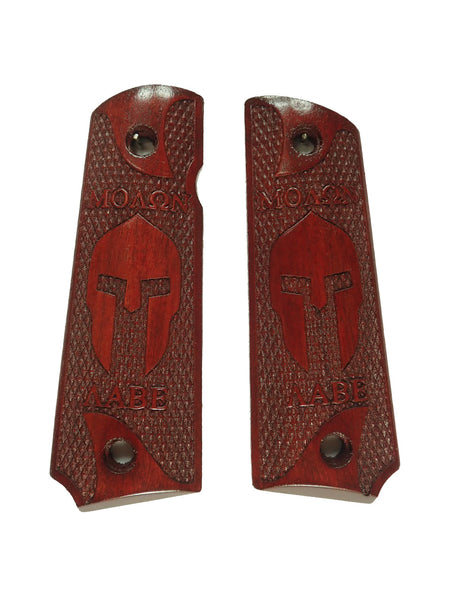 Rosewood Molon Labe Spartan Grips Compatible/Replacement for Browning 1911-22 1911-380 Grips