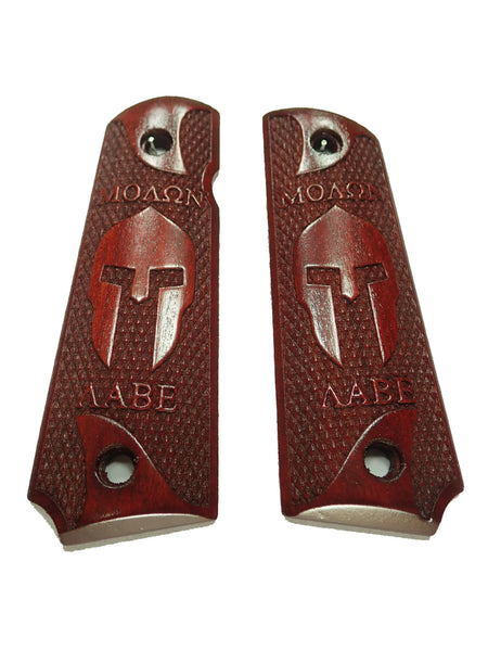 Rosewood Molon Labe Spartan Grips Compatible/Replacement for Browning 1911-22 1911-380 Grips