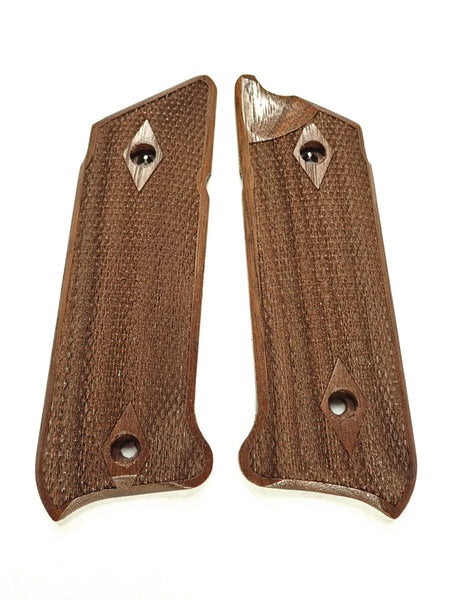 Walnut Double Diamond Ruger Mark IV Grips Checkered Engraved Textured