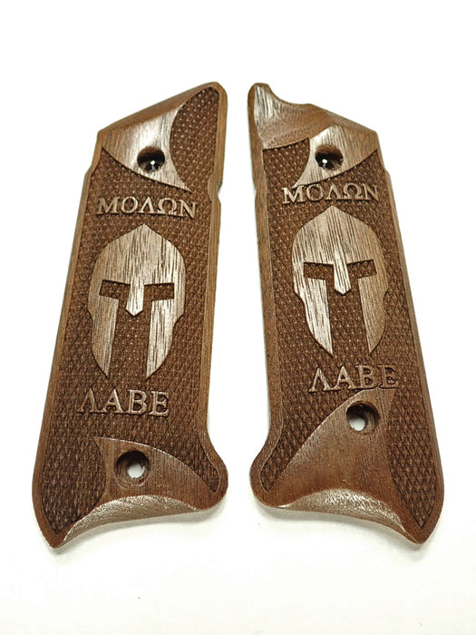 Walnut Molon Labe Spartan #1 Ruger Mark IV Grips