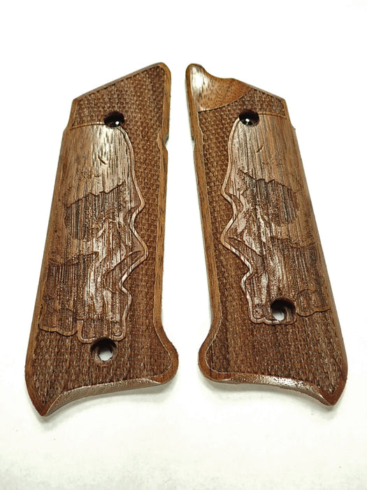 Walnut Skull Ruger Mark IV Grips X