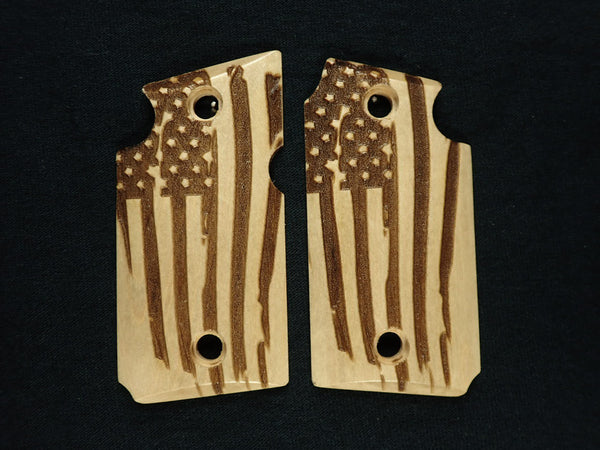 Maple American Flag Sig Sauer P938 Grips