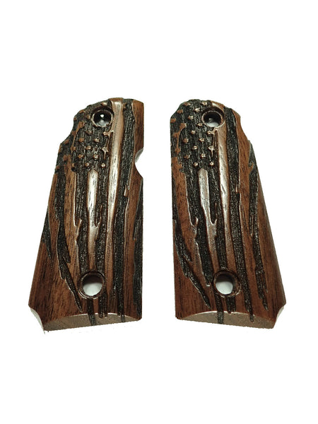 Walnut American Flag Kimber Micro 380 Grips