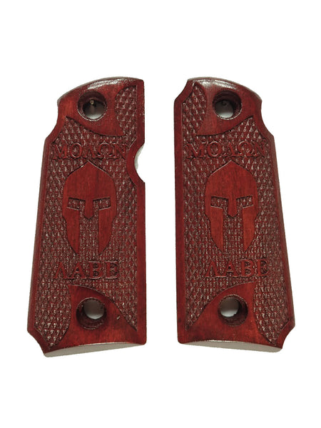 --Rosewood Molon Labe Spartan Kimber Micro 380 Grips
