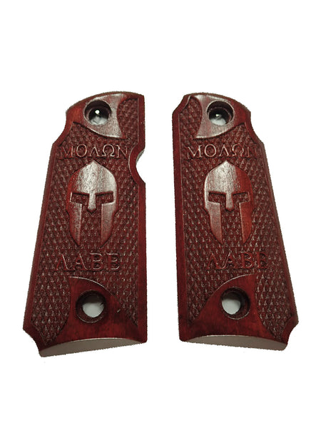 --Rosewood Molon Labe Spartan Kimber Micro 380 Grips
