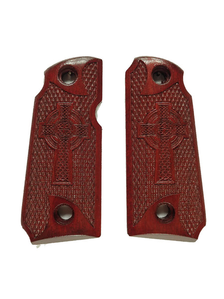--Rosewood Celtic Cross Kimber Micro 380 Grips