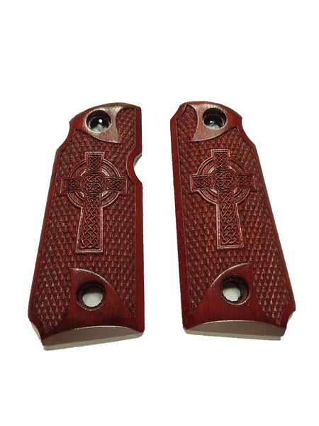 --Rosewood Celtic Cross Kimber Micro 380 Grips