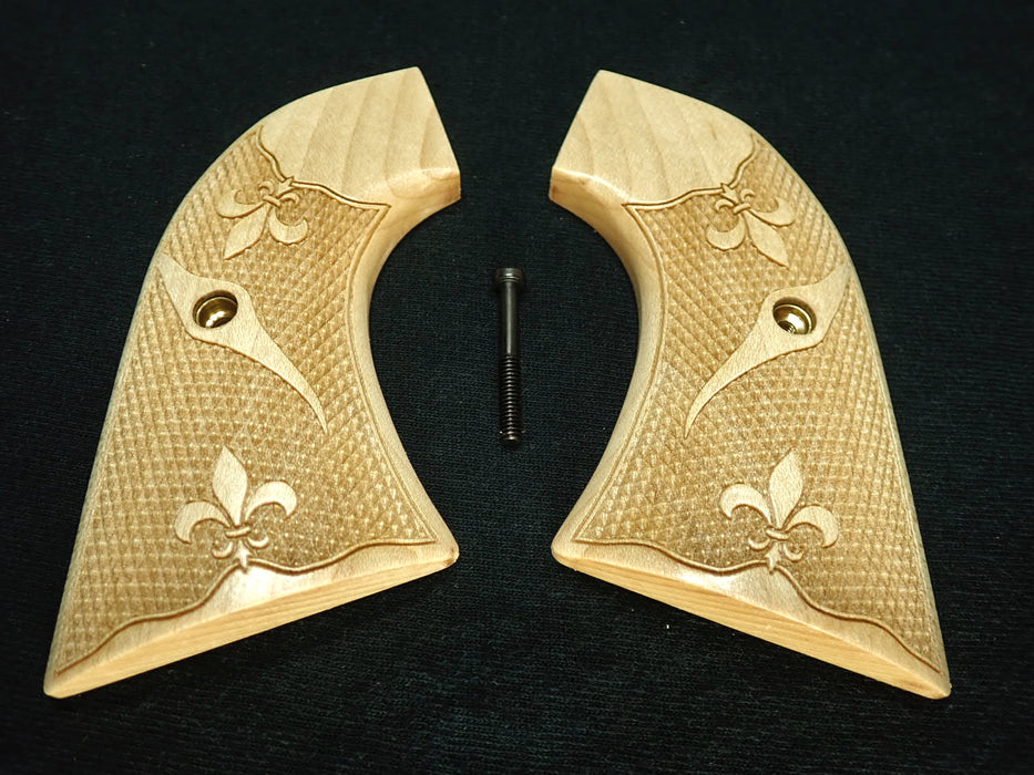 Maple Fleur De Lis Ruger New Vaquero Grips