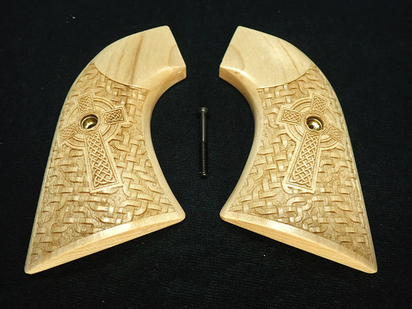 Maple Celtic Cross Ruger New Vaquero Grips