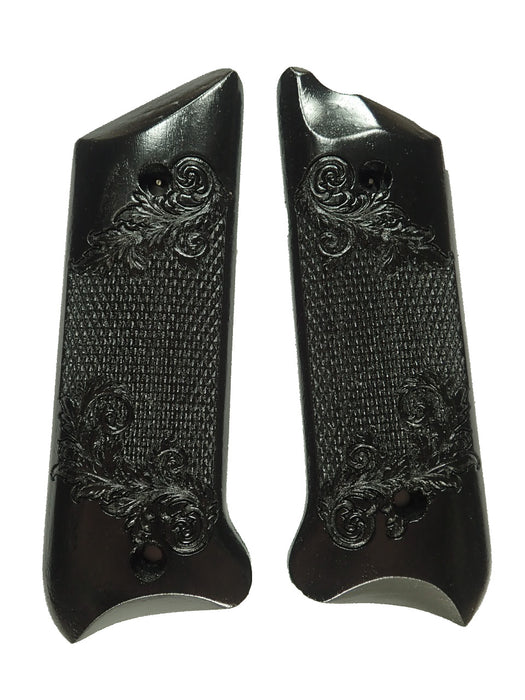 Ebony Floral Checkered Ruger Mark II/III Grips