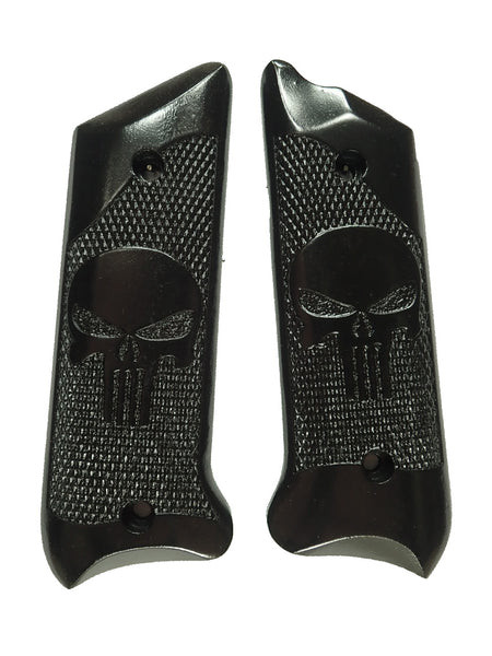 --Ebony Punisher Ruger Mark II/III Grips Checkered Engraved Textured #2