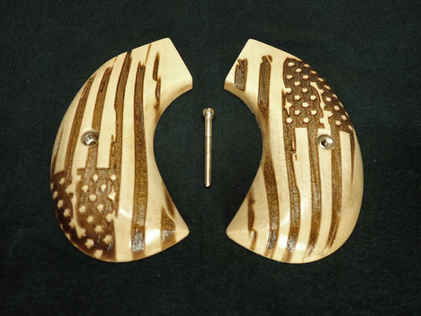 Maple American Flag Ruger Vaquero Birdshead Grips