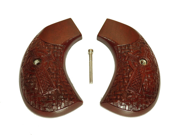 Rosewood Braided Celtic Cross Ruger Vaquero Birdshead Grips