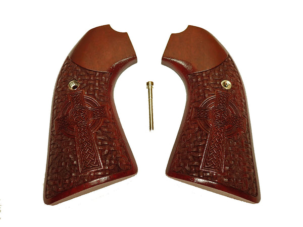Rosewood Celtic Cross Ruger Vaquero Bisley Grips