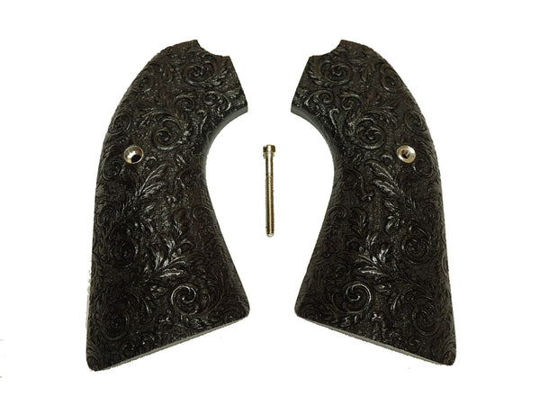 Ebony Floral Scroll Ruger Vaquero Bisley Grips