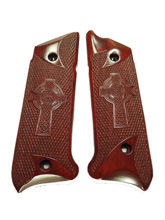 Rosewood Celtic Cross Ruger Mark IV Grips X