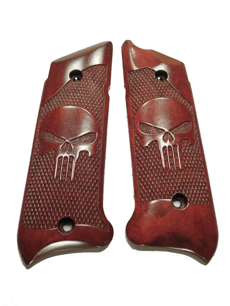 --Rosewood Punisher Ruger Mark IV Grips Checkered Engraved Textured #2