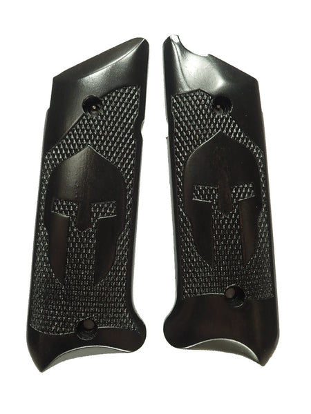 --Ebony Spartan Ruger Mark IV Grips Checkered Engraved Textured