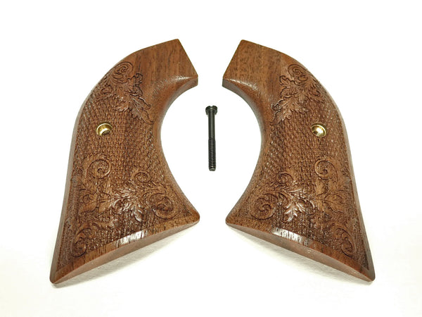 Walnut Checkered Floral Ruger Vaquero/Blackhawk/Wrangler Grips